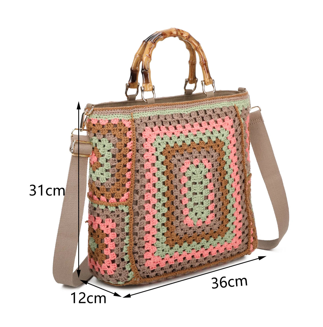 Bamboo crochet bags for women