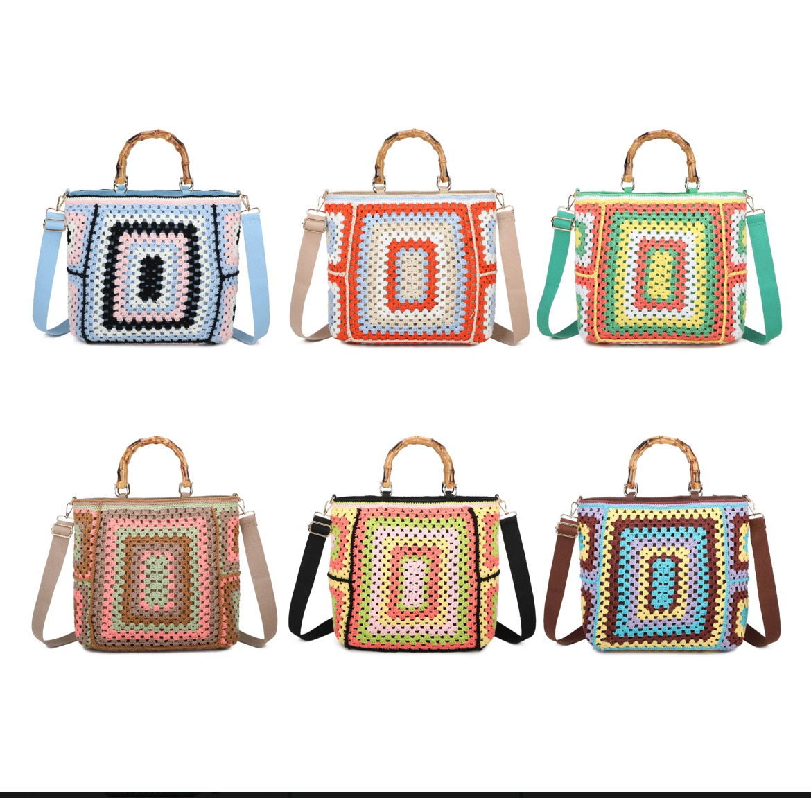 Bamboo crochet bags for women