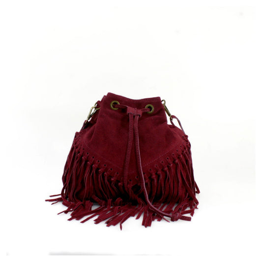 Suede shoulder bag for women