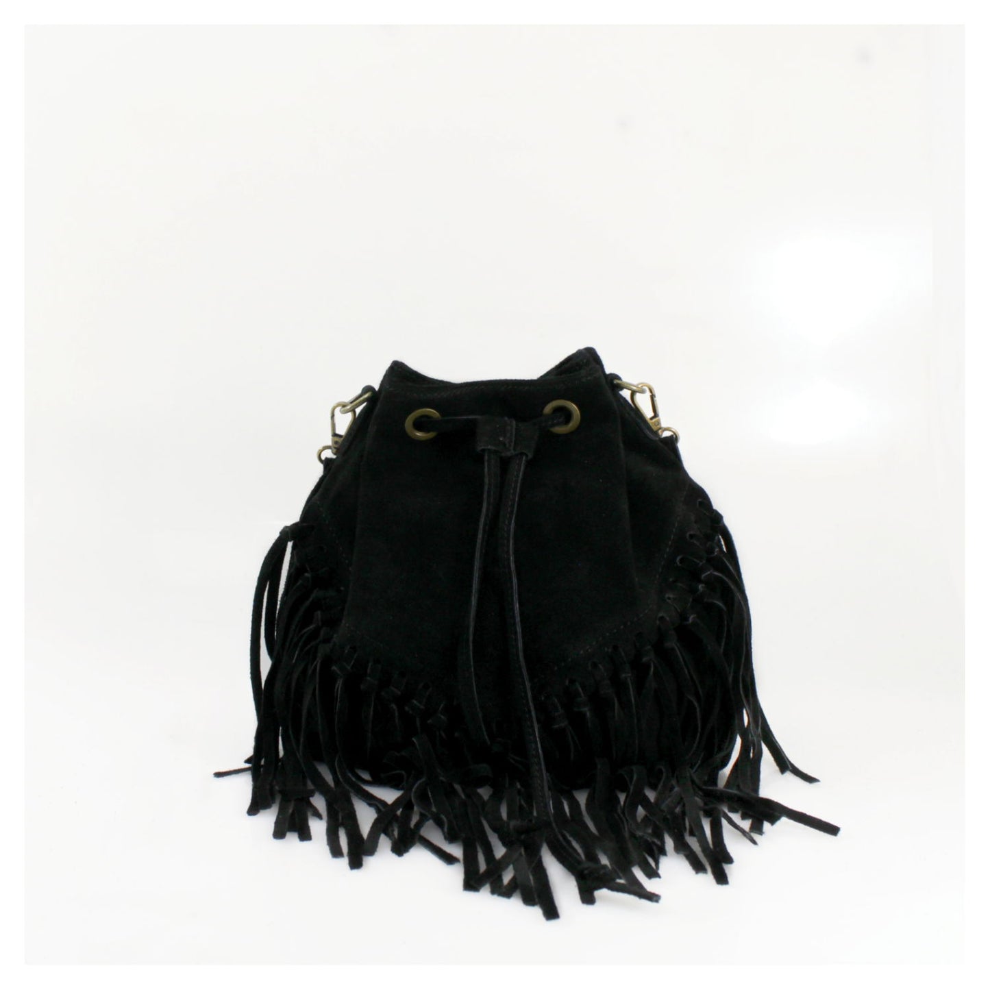 Suede shoulder bag for women