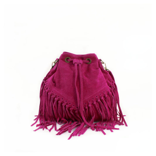 Suede shoulder bag for women