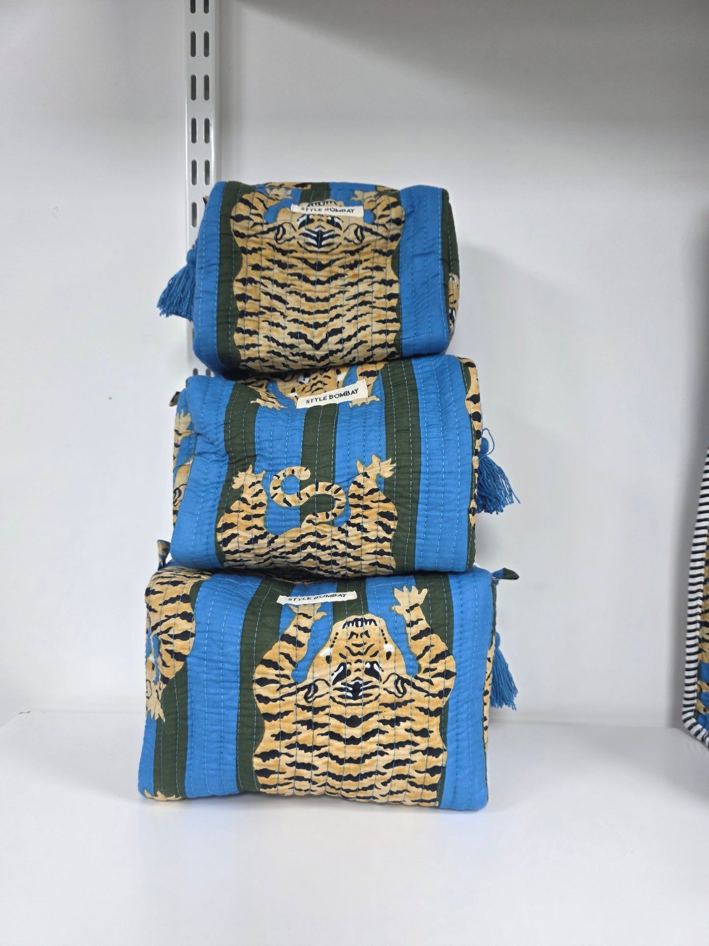 The Indigo Tiger Tote Large Size Reversible Tote Bag perfect for travel comes with 3 water proof wash bags