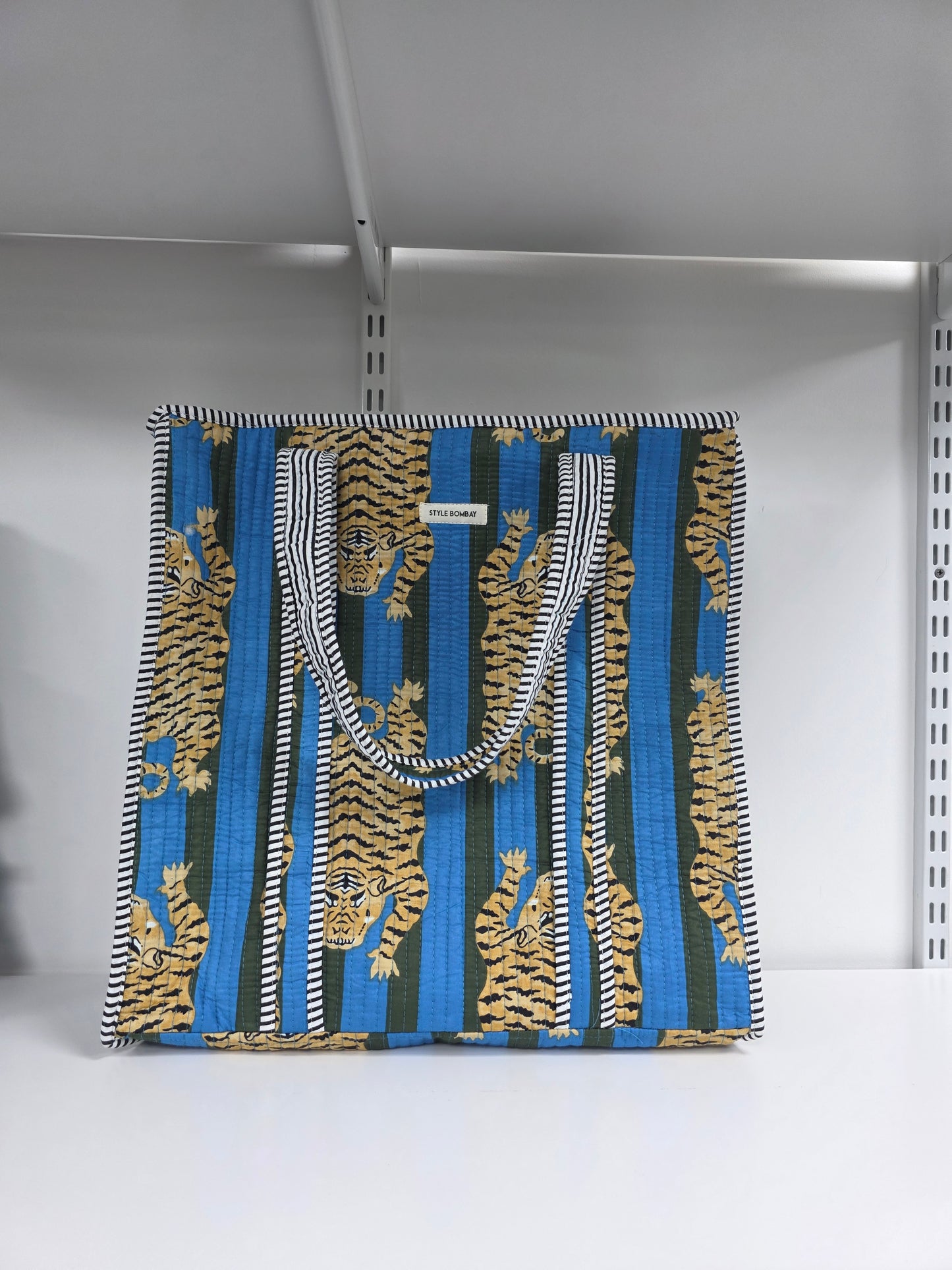 The Indigo Tiger Tote Large Size Reversible Tote Bag perfect for travel comes with 3 water proof wash bags