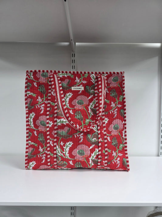 Red Blossom Tote